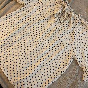 Cream Polka Dot Blouse